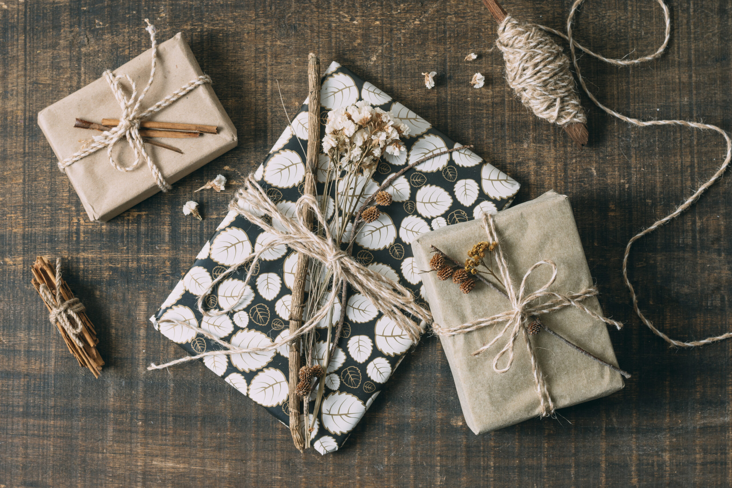 Environmentally Friendly Wrapped Christmas Gifts