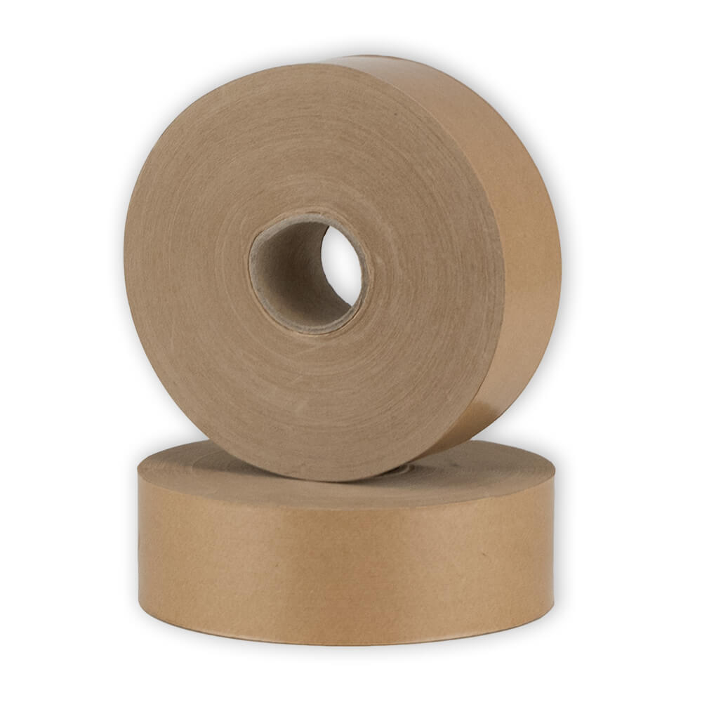 Custom printed gummed paper tape for packaging standard kraft or reinforced 