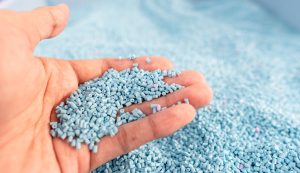 Holding plastic nurdles