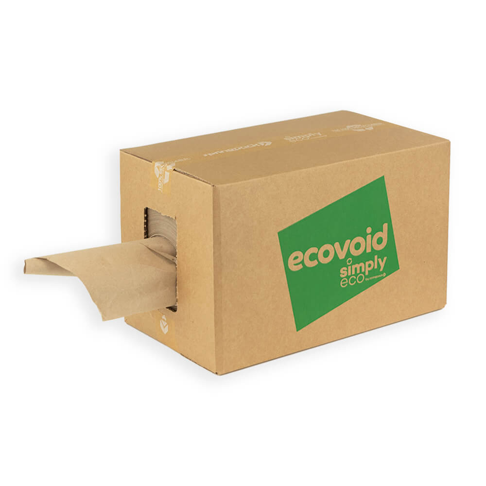 Ecovoid fill paper in a box